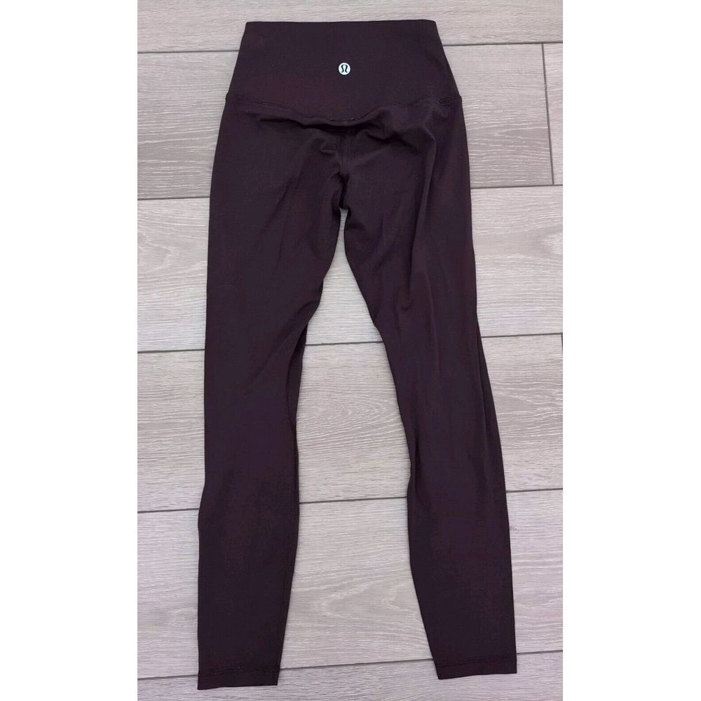 Lululemon Wunder Under‎ Tight Crop Womens Burgundy Leggings Mid Rise Stretch 23" - Picture 5 of 6